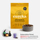 Bag of Eureka Pet Co Wild Venison & Grass Fed Lamb air-dried dog food beside a grey bowl filled with the food. Includes subscription perks: free welcome pack worth $58 and free treats worth $19.95 in every future order.