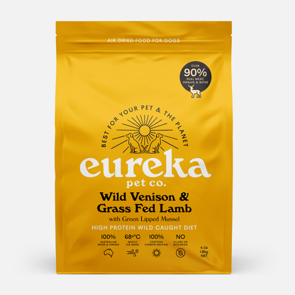 A bag of Eureka Air-Dried Dog Food.